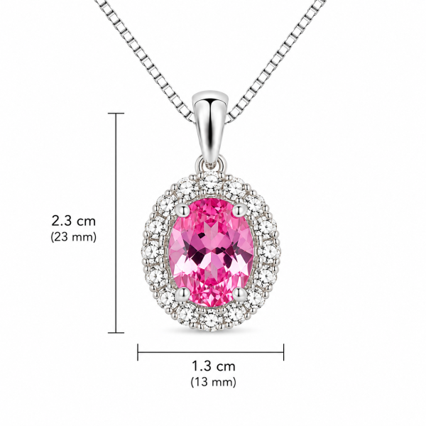 Pink Quartz Halo Pendant